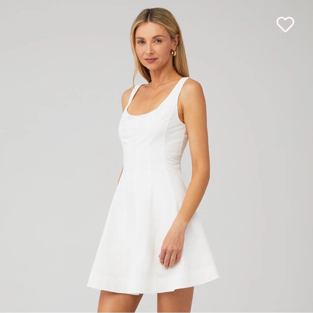 Sophie Rue White Mini Poplin Dress L